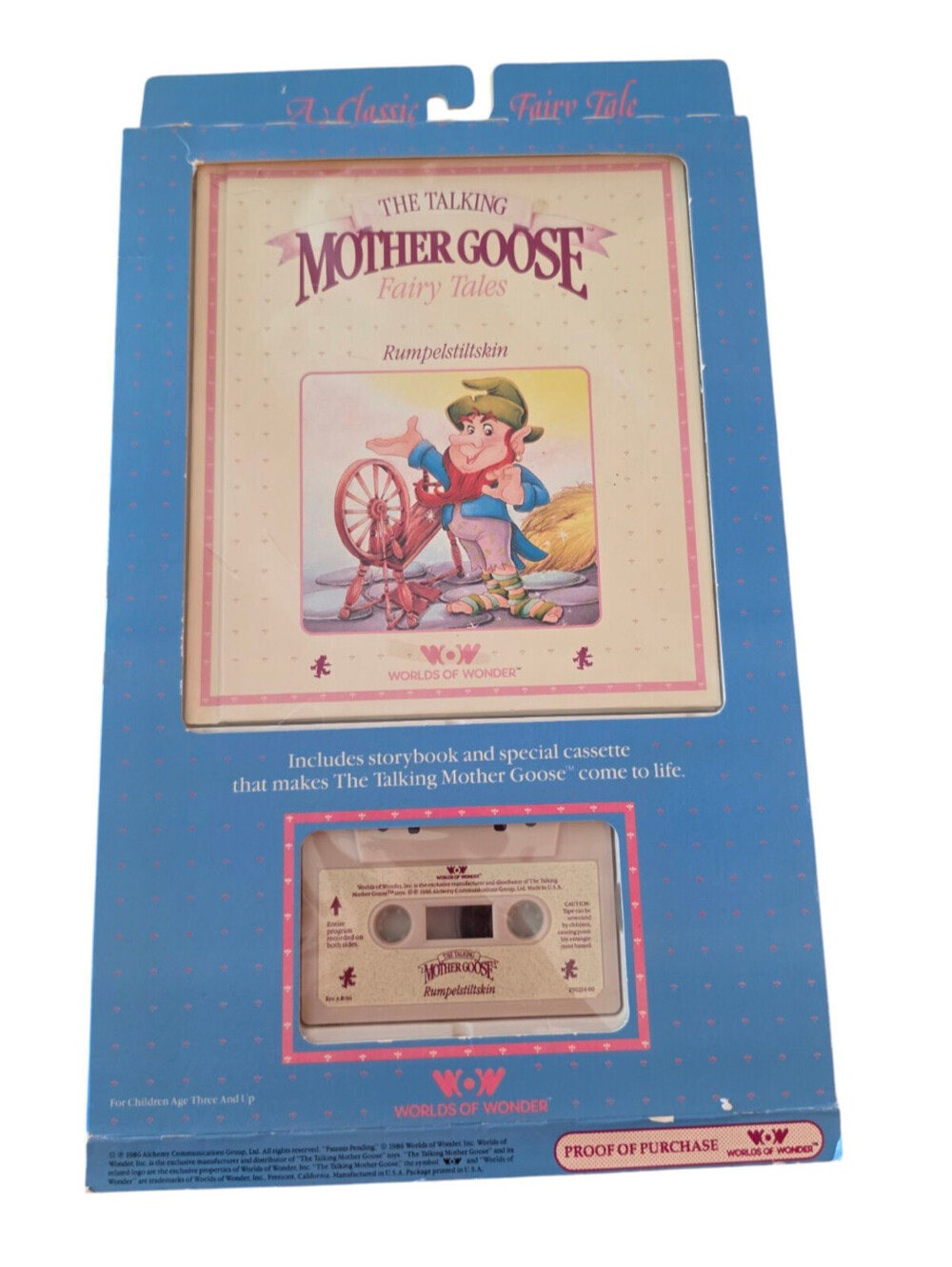 The Talking Mother Goose Worlds Of Wonder WOW Book Cassette Tape Rumpelstiltskin